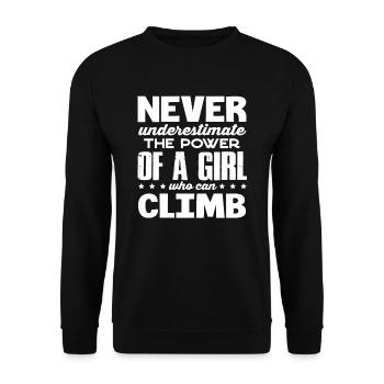 Wall climbers, wall climbers - Unisex Sweatshirt - black - Front - Alina (178cm) & Michal (187cm)