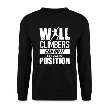 Wall climbers, wall climbers - Unisex Sweatshirt - black - Front - Alina (178cm) & Michal (187cm)