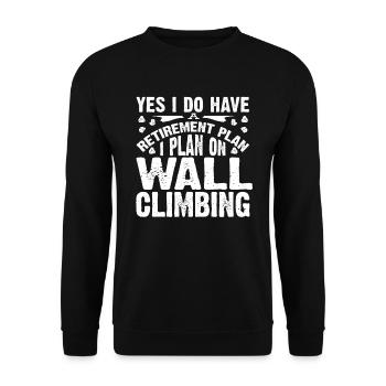 Wall climbers, wall climbers - Unisex Sweatshirt - black - Front - Alina (178cm) & Michal (187cm)