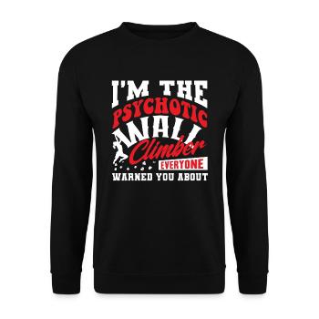 Wall climbers, wall climbers - Unisex Sweatshirt - black - Front - Alina (178cm) & Michal (187cm)