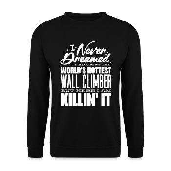 Wall climbers, wall climbers - Unisex Sweatshirt - black - Front - Alina (178cm) & Michal (187cm)