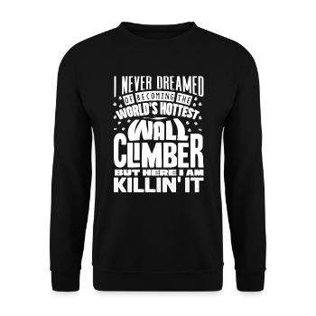 Wall climbers, wall climbers - Unisex Sweatshirt - black - Front - Alina (178cm) & Michal (187cm)
