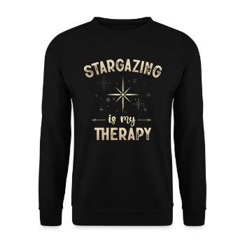 Astrophotography, Astronomy, Stargazing - Unisex Sweatshirt - black - Front - Alina (178cm) & Michal (187cm)