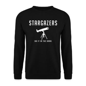 Astrophotography, astronomy, stargazing - Unisex Sweatshirt - black - Front - Alina (178cm) & Michal (187cm)