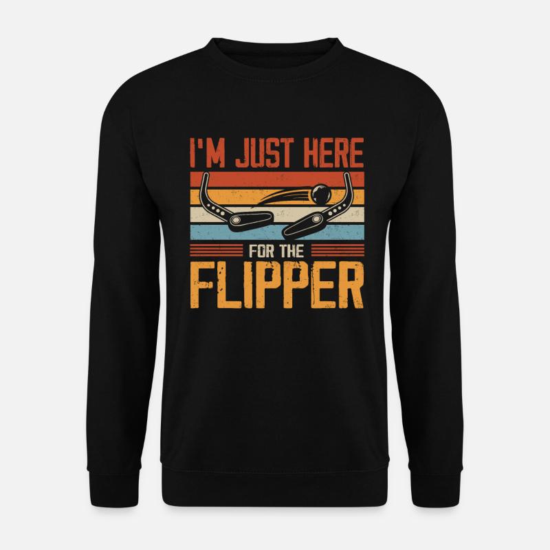 Flipper-Arcade-Spieler - Unisex Pullover - Schwarz