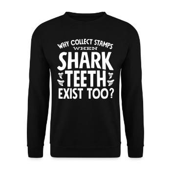 Requins, collecteurs de compteurs de requins - Sweat-shirt Unisexe - noir - Devant - Alina (178cm) & Michal (187cm)