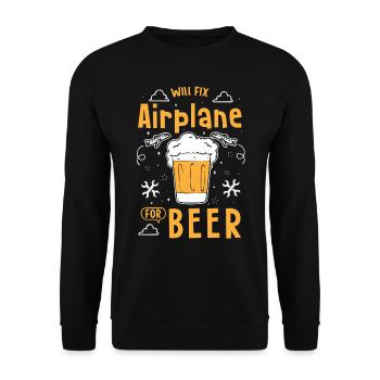 Mécanicien d’aéronefs - Sweat-shirt Unisexe - noir - Devant - Alina (178cm) & Michal (187cm)