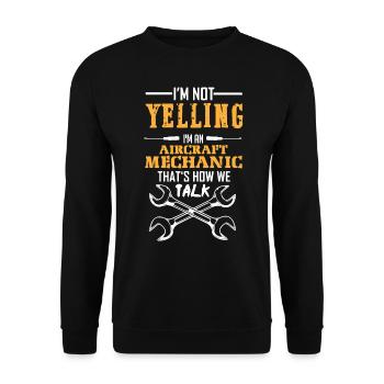 Mécanicien d’aéronefs - Sweat-shirt Unisexe - noir - Devant - Alina (178cm) & Michal (187cm)