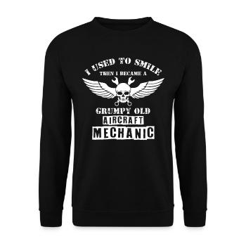 Mécanicien d’aéronefs - Sweat-shirt Unisexe - noir - Devant - Alina (178cm) & Michal (187cm)