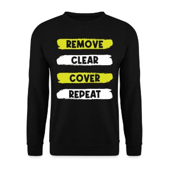 Carreleurs, carreleurs, carreleurs - Sweat-shirt Unisexe - noir - Devant - Alina (178cm) & Michal (187cm)