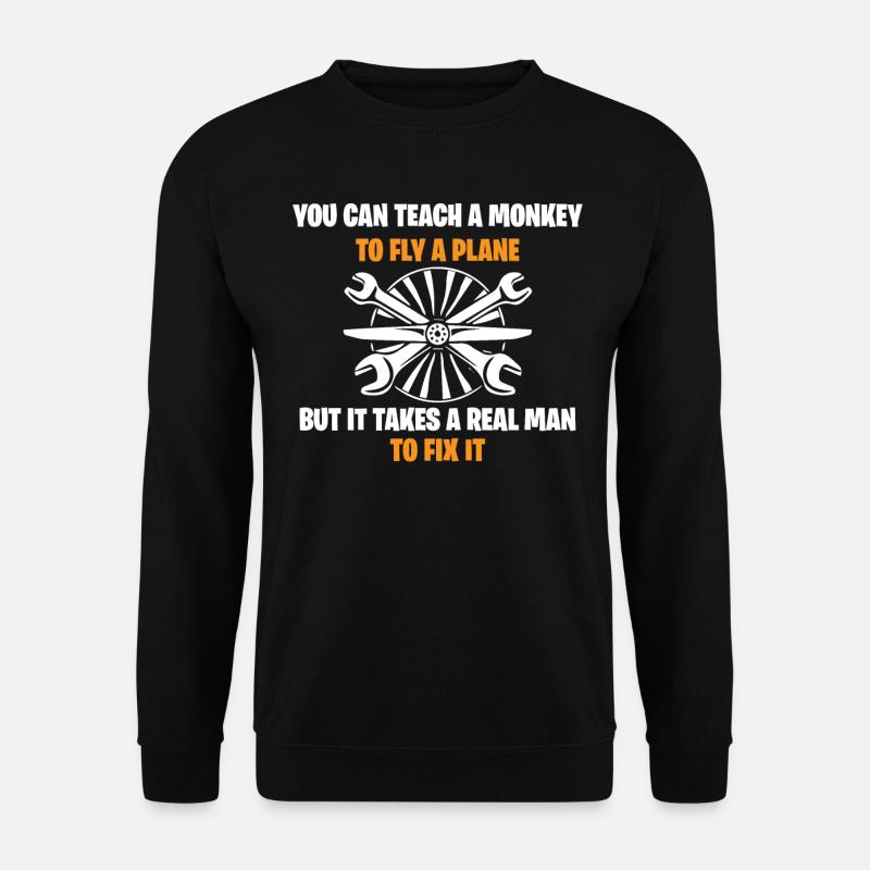 Flugzeugmechaniker - Unisex Pullover - Schwarz