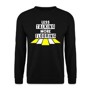 Floor layers, tilers, tilers - Unisex Sweatshirt - black - Front - Alina (178cm) & Michal (187cm)