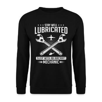 Mécanicien d’aéronefs, mécanicien d’aéronefs - Sweat-shirt Unisexe - noir - Devant - Alina (178cm) & Michal (187cm)
