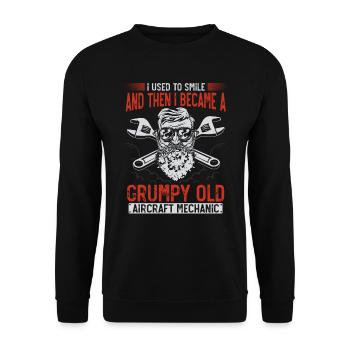 Mécanicien d’aéronefs, mécanicien d’aéronefs - Sweat-shirt Unisexe - noir - Devant - Alina (178cm) & Michal (187cm)