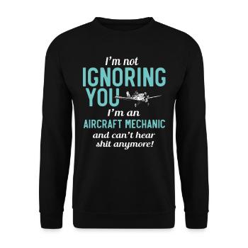 Mécanicien d’aéronefs, mécanicien d’aéronefs - Sweat-shirt Unisexe - noir - Devant - Alina (178cm) & Michal (187cm)