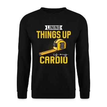 Flooring installer, tile warehouse - Unisex Sweatshirt - black - Front - Alina (178cm) & Michal (187cm)