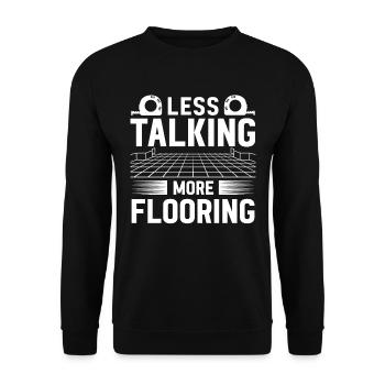 Flooring installer, tile warehouse - Unisex Sweatshirt - black - Front - Alina (178cm) & Michal (187cm)