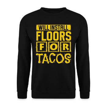 Flooring installer, tile warehouse - Unisex Sweatshirt - black - Front - Alina (178cm) & Michal (187cm)
