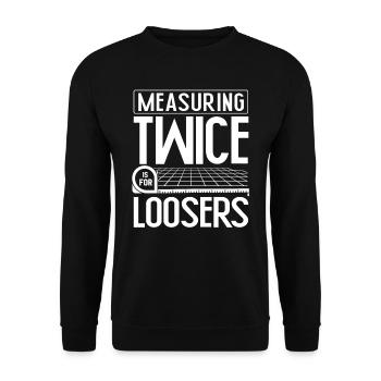 Flooring installer, tile warehouse - Unisex Sweatshirt - black - Front - Alina (178cm) & Michal (187cm)