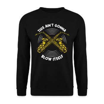 Saxophonist, Saxophone, Sound, Smooth Jazz - Unisex Sweatshirt - black - Front - Alina (178cm) & Michal (187cm)