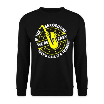 Saxophonist, Saxophone, Sound, Smooth Jazz - Unisex Sweatshirt - black - Front - Alina (178cm) & Michal (187cm)