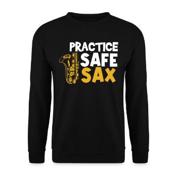 Saxophonist, Saxophone, Sound, Smooth Jazz - Unisex Sweatshirt - black - Front - Alina (178cm) & Michal (187cm)