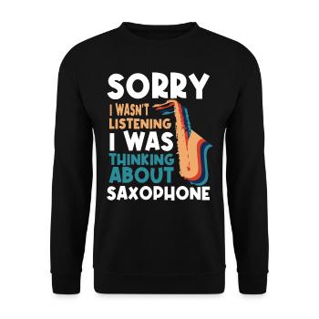 Saxophonist, Saxophone, Sound, Smooth Jazz - Unisex Sweatshirt - black - Front - Alina (178cm) & Michal (187cm)