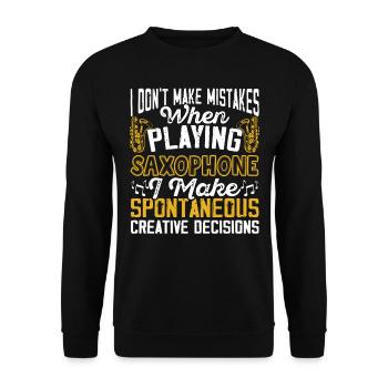 Saxophonist, Saxophone, Sound, Smooth Jazz - Unisex Sweatshirt - black - Front - Alina (178cm) & Michal (187cm)