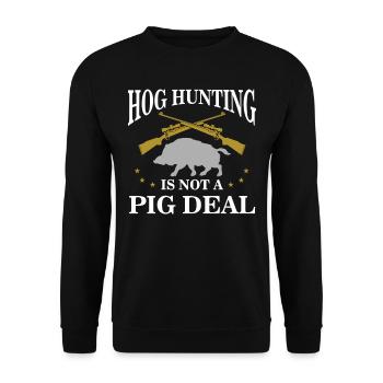 Schweinejagd, Wildschweinjäger - Unisex Pullover - Schwarz - Vorne - Alina (178cm) & Michal (187cm)