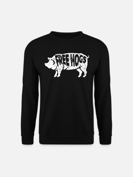 Schweinejagd, Wildschweinjäger - Unisex Pullover - Schwarz