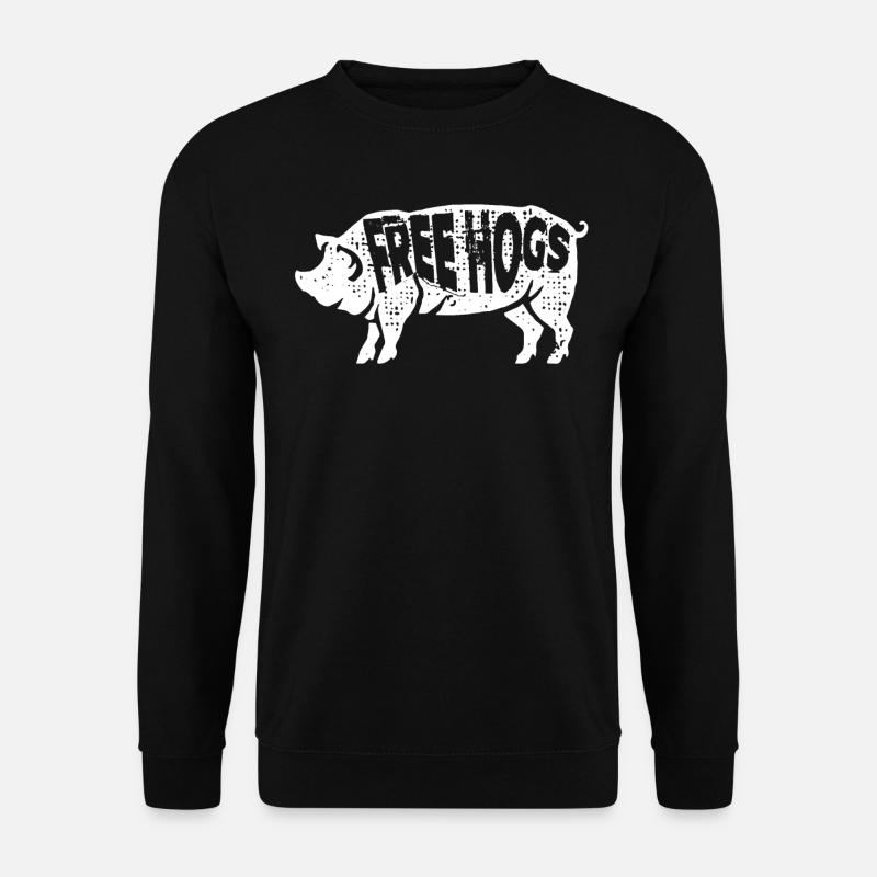 Schweinejagd, Wildschweinjäger - Unisex Pullover - Schwarz