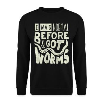 Vermiculture, lombricompost, vermifuge - Sweat-shirt Unisexe - noir - Devant - Alina (178cm) & Michal (187cm)