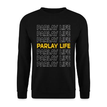 Parlays, Parlay, Sports Betting - Unisex Sweatshirt - black - Front - Alina (178cm) & Michal (187cm)