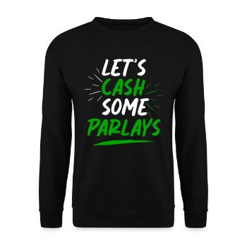 Parlays, Parlay, Sports Betting - Unisex Sweatshirt - black - Front - Alina (178cm) & Michal (187cm)