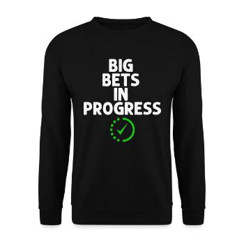Parlays, Parlay, Sports Betting - Unisex Sweatshirt - black - Front - Alina (178cm) & Michal (187cm)