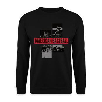 Cadeau de l’équipe américaine de baseball pour hommes garçons filles - Sweat-shirt Unisexe - noir - Devant - Alina (178cm) & Michal (187cm)