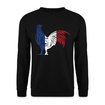 Drapeau de la France - Drapeau France - Racines - Sweat-shirt Unisexe - noir - Devant - Alina (178cm) & Michal (187cm)