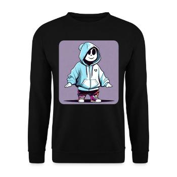 Fantôme cool en sweat à capuche - Sweat-shirt Unisexe - noir - Devant - Alina (178cm) & Michal (187cm)