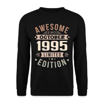 Légende Depuis Octobre 1995 Anniversaire Octobre 1995 - Sweat-shirt Unisexe - noir - Devant - Alina (178cm) & Michal (187cm)