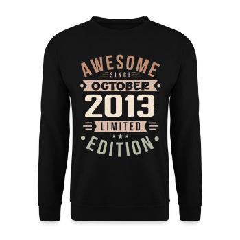 Légende depuis Octobre 2013 Anniversaire Octobre 2013 - Sweat-shirt Unisexe - noir - Devant - Alina (178cm) & Michal (187cm)