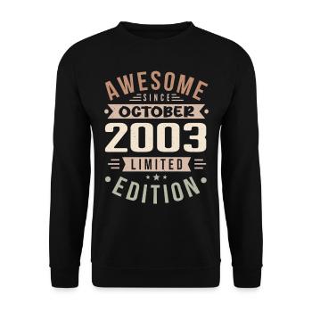 Légende depuis Octobre 2003 Anniversaire Octobre 2003 - Sweat-shirt Unisexe - noir - Devant - Alina (178cm) & Michal (187cm)