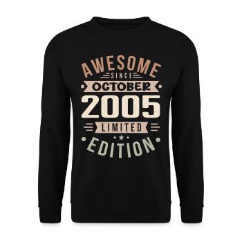 Légende depuis Octobre 2005 Anniversaire Octobre 2005 - Sweat-shirt Unisexe - noir - Devant - Alina (178cm) & Michal (187cm)