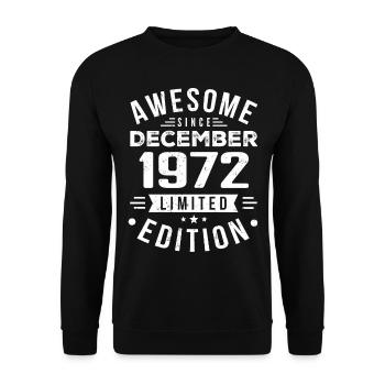 Cadeau d’anniversaire né en décembre 1972 - Sweat-shirt Unisexe - noir - Devant - Alina (178cm) & Michal (187cm)