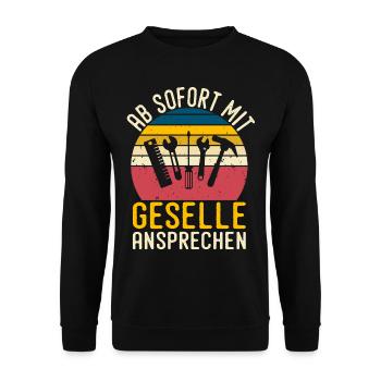Automotive Mechatronics Technician Journeyman Gift - Unisex Sweatshirt - black - Front - Alina (178cm) & Michal (187cm)