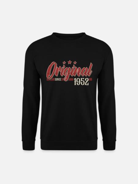 1952 Jahrgang geboren Original Geburtstag Retro - Unisex Pullover - Schwarz