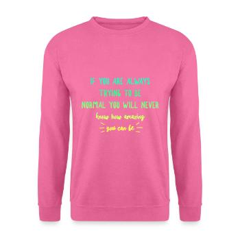 citation essayer normal - Sweat-shirt Unisexe - rose - Devant