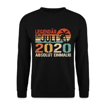 2020 Juli Geboren im Juli 2020 - Unisex Pullover - Schwarz - Vorne - Alina (178cm) & Michal (187cm)