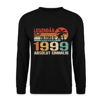 Legenden werden im Oktober 1999 geboren - 1999 - Unisex Pullover - Schwarz - Vorne - Alina (178cm) & Michal (187cm)