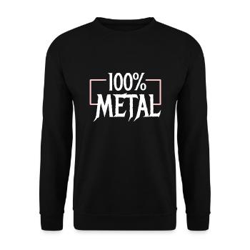 100 Heavy Metal - Unisex Sweatshirt - black - Front - Alina (178cm) & Michal (187cm)