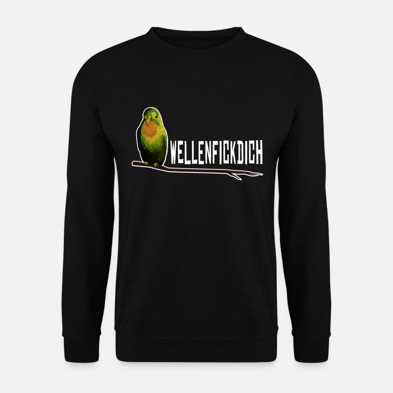 Wellensittich Wellenfickdich - Unisex Pullover - Schwarz